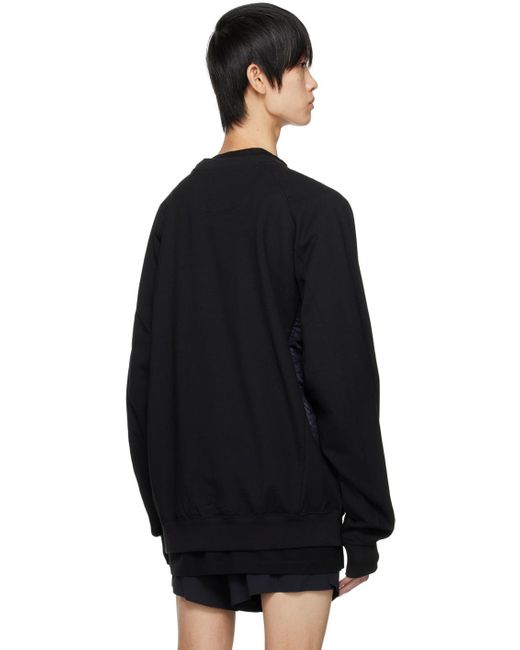 Y-3 Black Paneled Sweatshirt for men