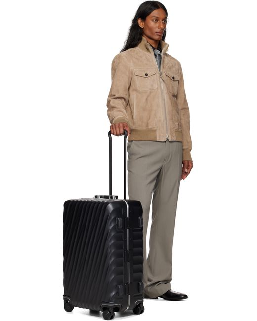 Tumi Black Short Trip Checked Suitcase for men