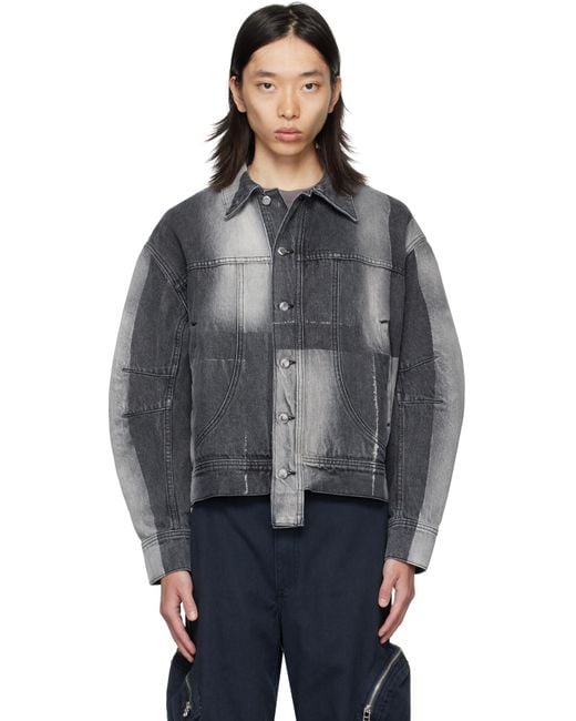 Eckhaus Latta Black 'El Jacket Redux' Denim Jacket for men