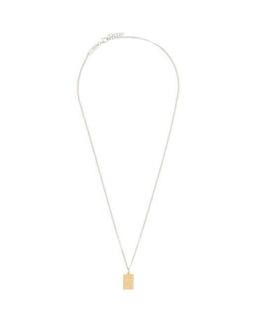 Maison Margiela Metallic Numeric Diamond Pendant Necklace for men