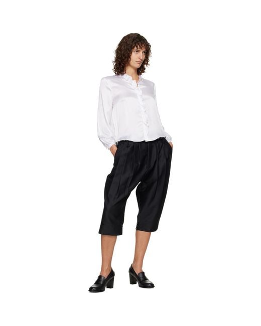 R13 White Ruffle Blouse
