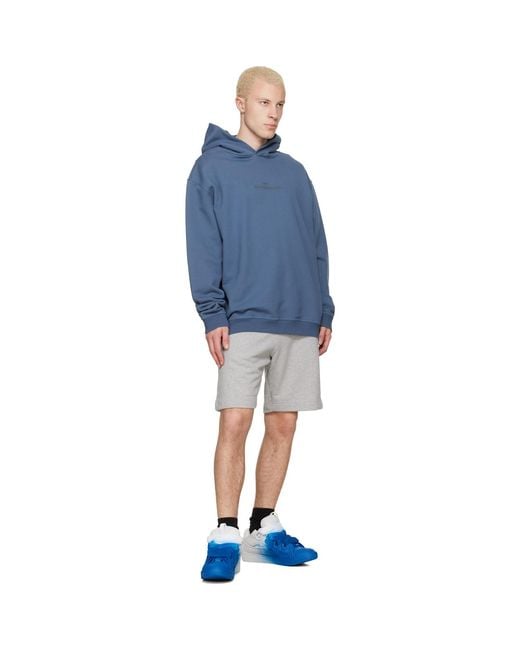 Lanvin Blue Off- Spray Curb Sneakers for men