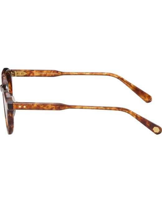 Lunetterie Generale Brown 'Hedonist' Sunglasses for men