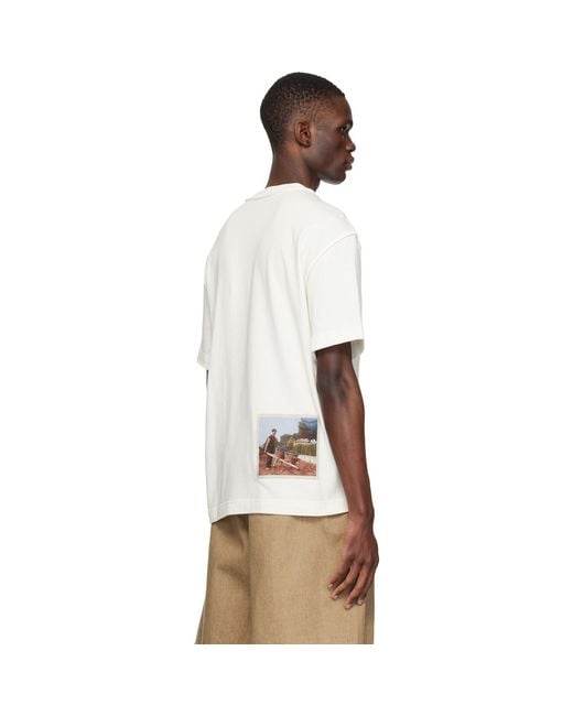 Jacquemus Natural Off- 'The Paysan Short-Sleeve' T-Shirt for men