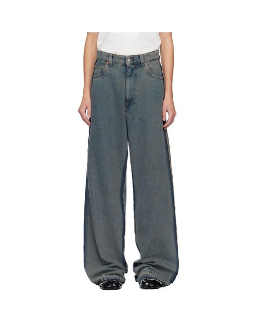 MM6 by Maison Margiela Black Mid-Weight 5 Pockets Jeans