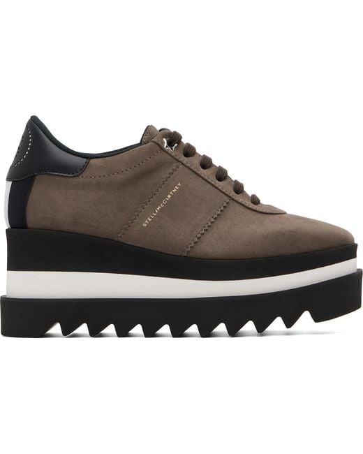 Stella McCartney Brown Taupe Sneak-Elyse Platform Sneakers