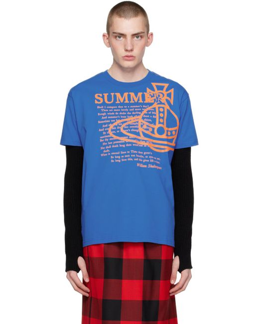 Vivienne Westwood Blue Summer Classic T-shirt for men