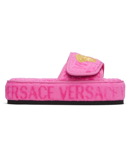 Versace Black 'I Heart Baroque' Slippers
