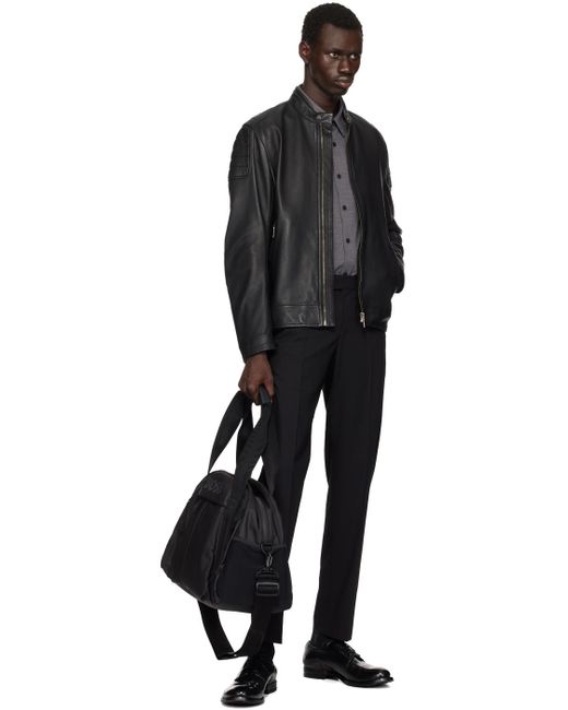 Boss Black Faux-leather Holdall Duffle Bag for men