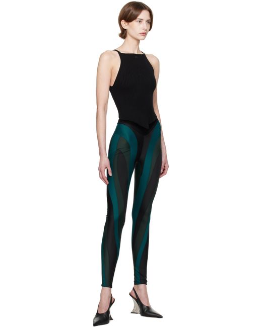 Mugler Black Ssense Exclusive & Eco Sport Lycra Leggings