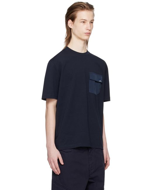 PS by Paul Smith Blue Navy Pocket T-shirt for men