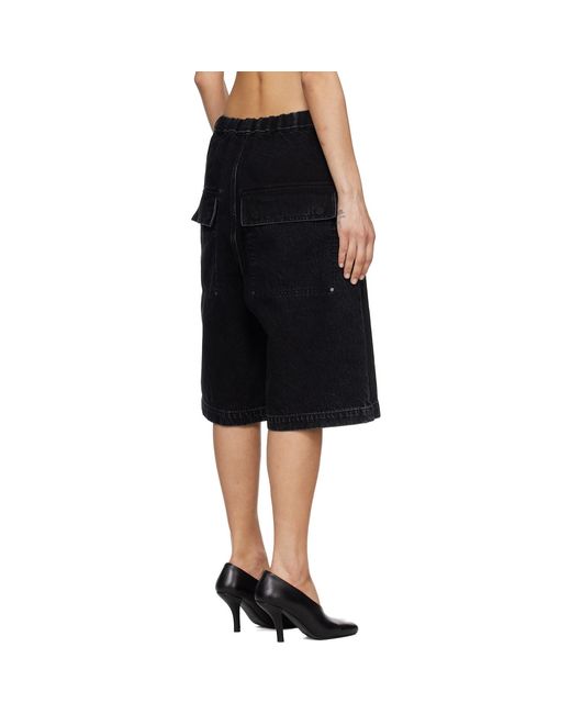Entire studios Black Spar Denim Shorts