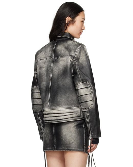 SSENSE Exclusive Black Flux Leather Jacket by EYTYS on Sale