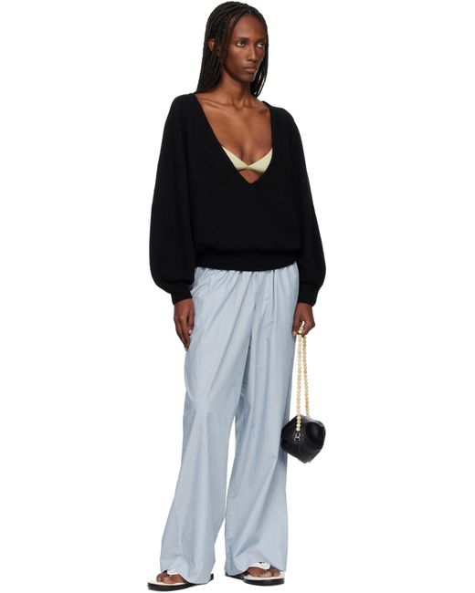 Baserange Soar V-Neck Sweater in Black | Lyst