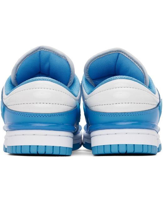 Nike White & Blue Dunk Low Twist Sneakers