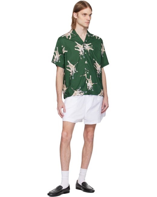 Lacoste Green Relaxed Fit René Print Shirt for men