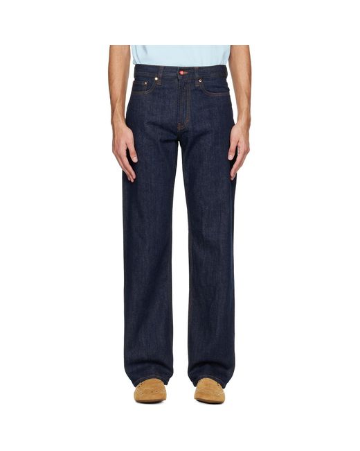 Casablanca Blue Selvedge Embroidered Laurel Jeans for men