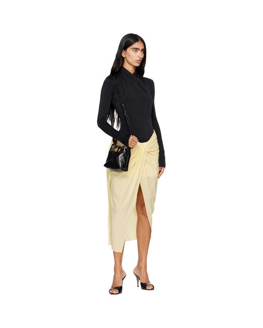 Balmain Black Mini Pulse Bucket Bag