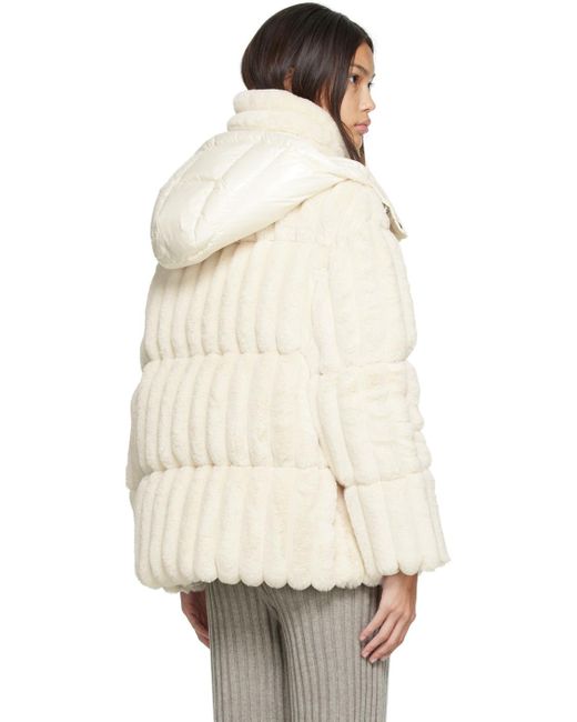 Moncler Natural Fare Quilted Faux Fur Jacket