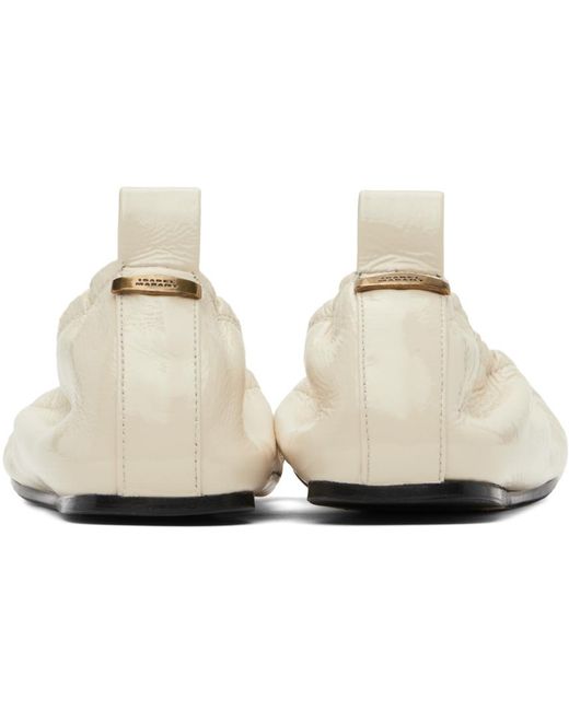 Isabel Marant オフホワイト Belna バレエシューズ Black