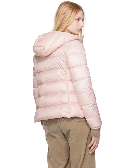 Moncler Pink Gles Hooded Short Down Jacket