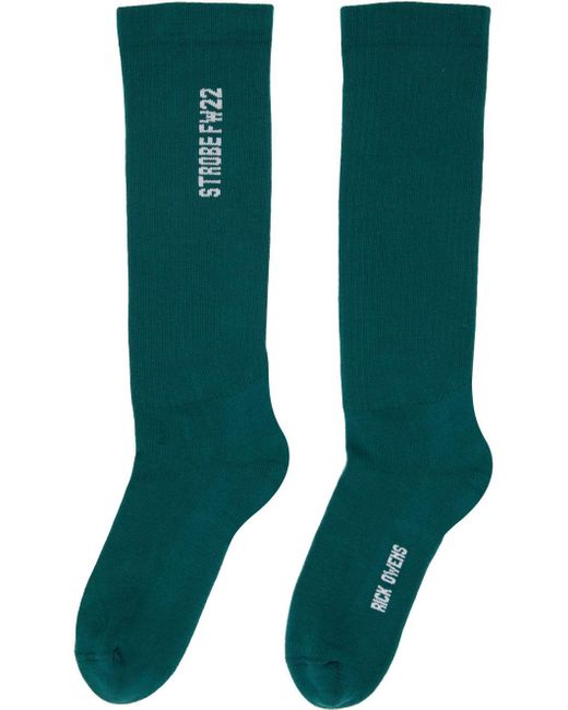 Rick Owens Green Mid-calf Socks for men