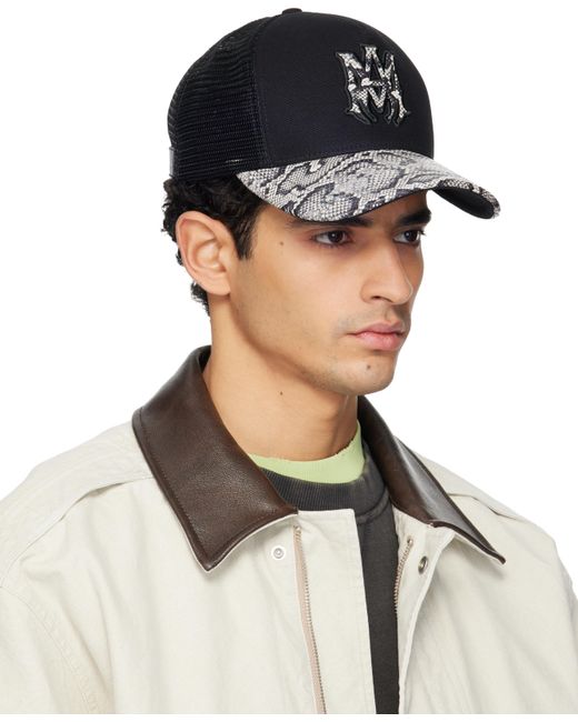 Amiri メンズ ブラック Ma Snake トラッカーキャップ Amiri メンズ ブラック Ma Snake トラッカーキャップ