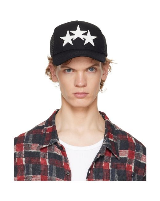 Amiri Blue 3 Star Trucker Cap for men