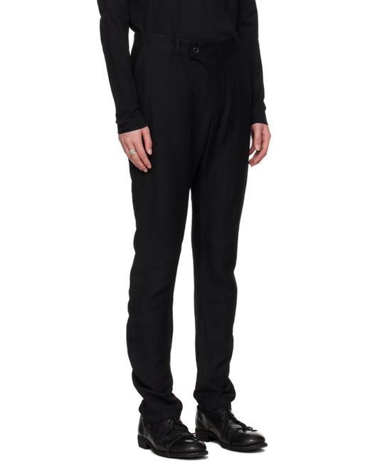 Pantalon noir à coutures extérieures incurvées DEVOA pour homme en coloris Black
