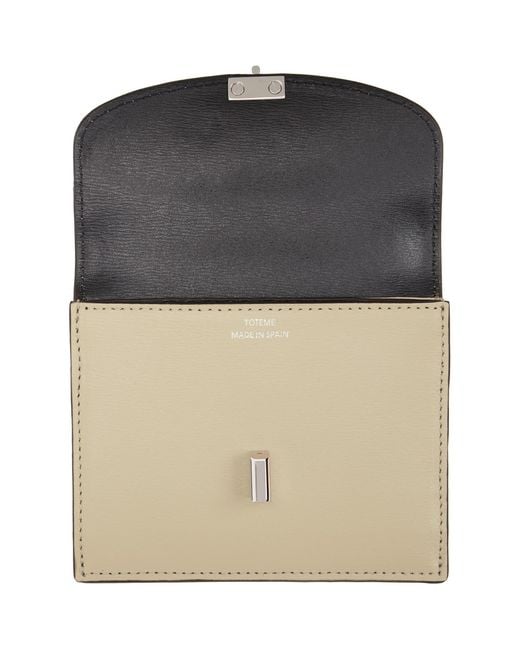 Totême Natural T-Lock Leather Card Holder