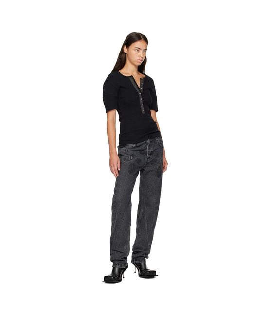 STEFAN COOKE Blue Braided Jeans