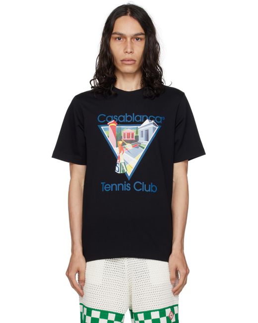 Casablancabrand Tennis Club 'la Joueuse' T-shirt Black for men