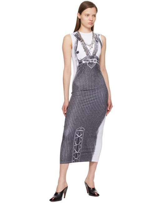 Jean Paul Gaultier Black 'Trompe L'Oeil' Maxi Dress