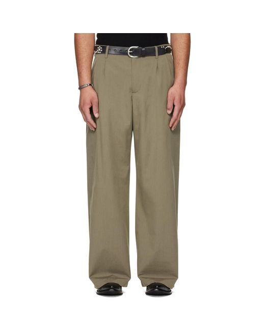 Our Legacy Brown Khaki Bridge Chino Trousers for men