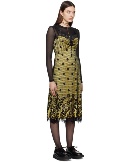 Anna Sui Black Washed Midi Dress