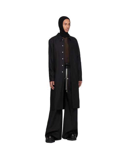 Rick Owens Black Temple Brad Coat for men