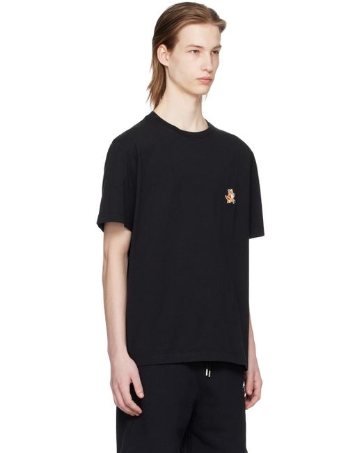 T-shirt à écusson à logo de renard Maison Kitsuné pour homme en coloris Black