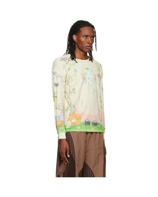 Chopova Lowena Green Woodland Oversized T-Shirt for men