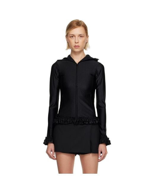 Sandy Liang Black Parsnip Zip Hoodie