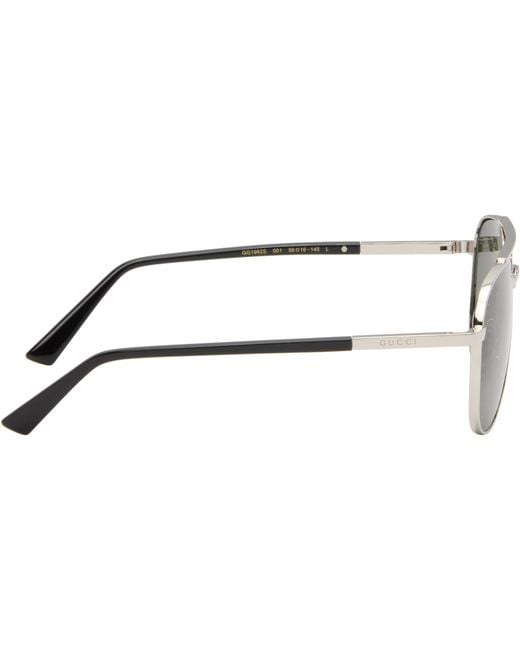 Gucci Black Subtle Web Sunglasses for men
