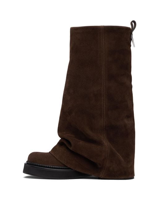 The Attico Brown Robin Combat Boots