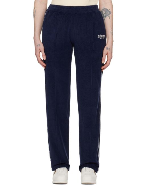 Sporty & Rich Princeエディション ネイビー トラックパンツ Blue