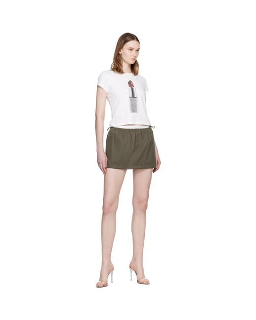 Alexander Wang Gray Lipstick Graphic Baby T-shirt