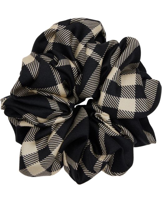 Burberry Black Check Silk Scrunchie