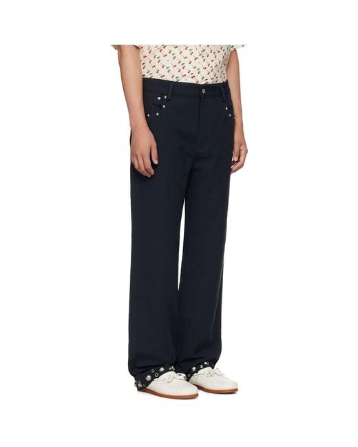Valentino Black Studded Trousers for men