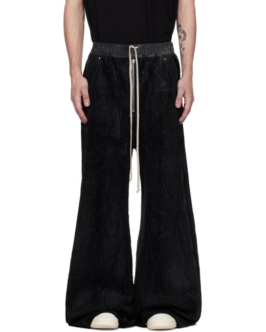 Rick Owens Black Porterville Geth Belas Trousers for men