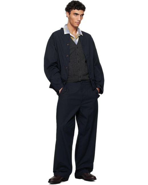 ナナミカ　バンドカラージャケット　ネイビー nanamica (ナナミカ) Band Collar Jacket / バンドカラージャケット