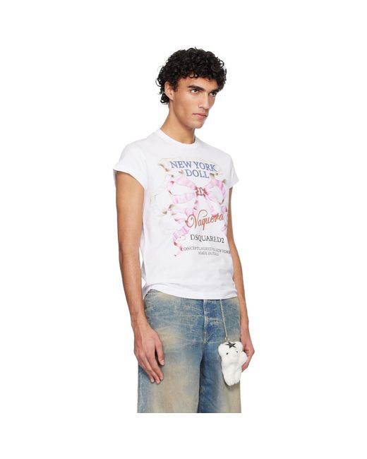 DSquared² White Vaquera Edition Cup Sleeves T-Shirt for men