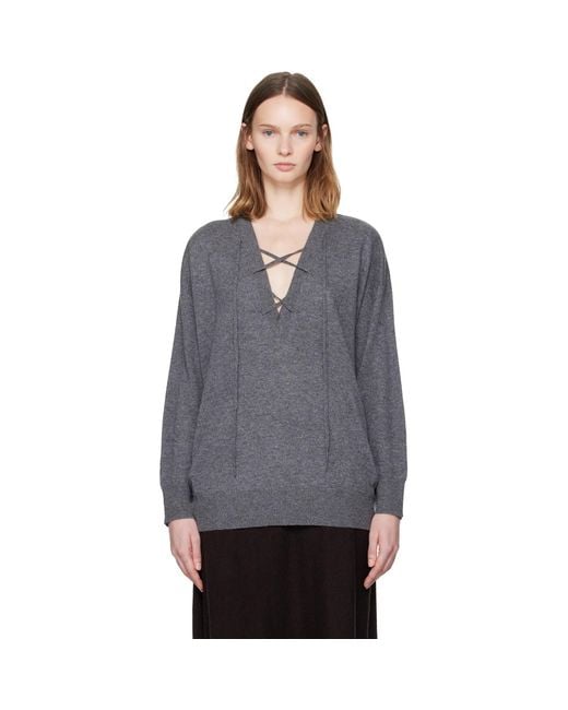 Lisa Yang Gray Erna Sweater
