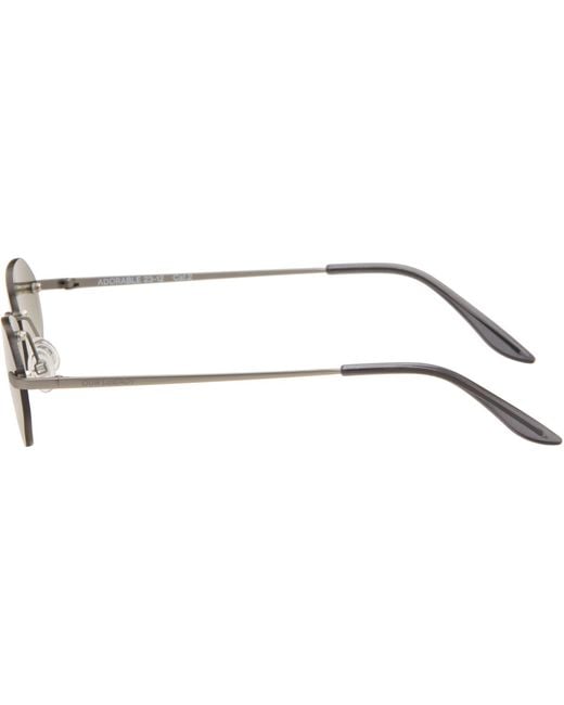 Our Legacy Natural Gunmetal Adorable Sunglasses for men